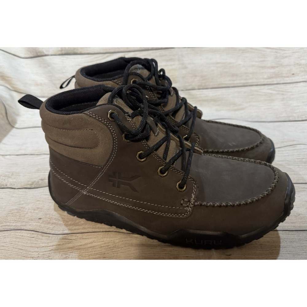 Mens Kuru Quest Woodstock Brown Leather Orthotic Lace up Hiking Boots Sz 9.5 M